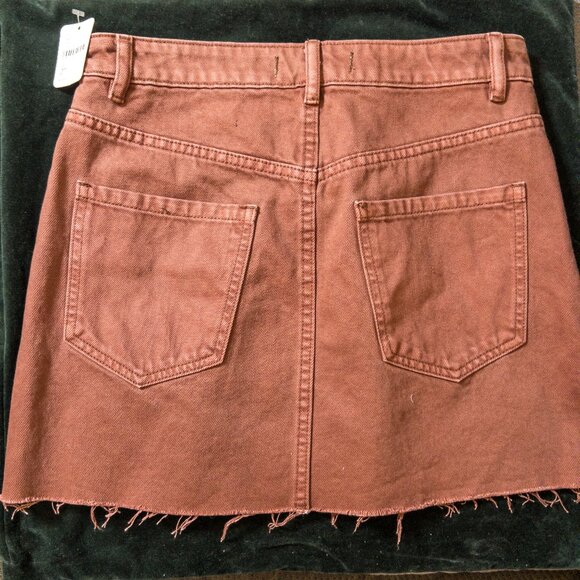 We The Free by Free People Zip Front Mini Skirt | Rust Brown | Size 27 | NWT - Picture 11 of 12